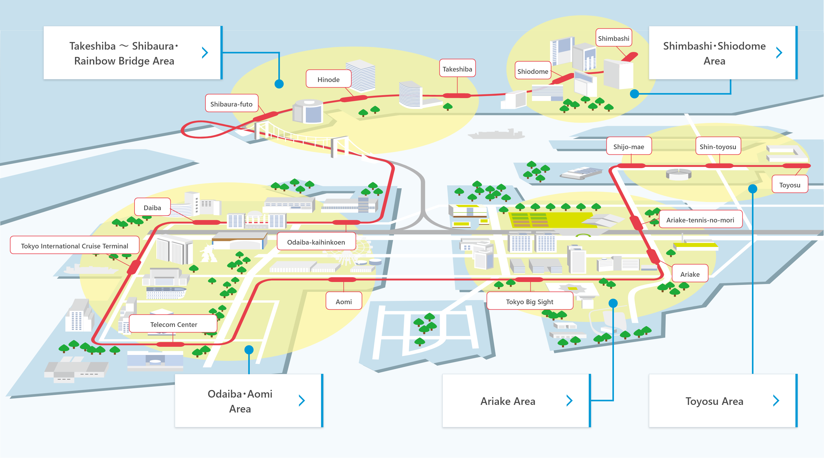 Areas Linked By Yurikamome Faq Contact Us